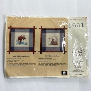 Creative Circle Embroidery Kit #1661 Hopscotch Bunny Crosstitch Needlepoint